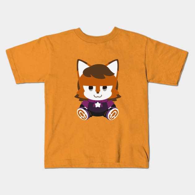 Cinder Plushie Kids T-Shirt by Firestorm Fox